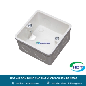 Hộp âm đơn dùng cho mặt vuông chuẩn BS Nanoco NA105