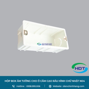 HỘP BOX ÂM TƯỜNG MPE CHO Ổ CẮM CẠO RÂU HÌNH CHỮ NHẬT N04