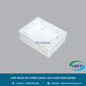 HỘP NHỰA ÂM TƯỜNG MPE DÙNG CHO 2 MẶT ĐƠN A157ND