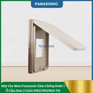 Mặt Che Mưa Panasonic Xám Chống Nước 1 Ổ Cắm Đơn 3 Chấu WEG79029KH-VN