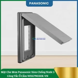 Mặt Che Mưa Panasonic Xám Chống Nước 3 Công Tắc Ổ Cắm WEG7903HK-VN
