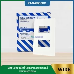 Mặt Công Tắc Ổ Cắm Panasonic 2 Lỗ WEV68020SW