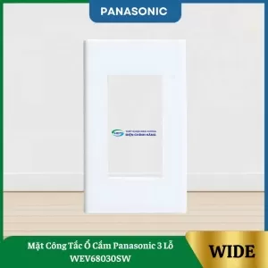 Mặt Công Tắc Ổ Cắm Panasonic 3 Lỗ WEV68030SW