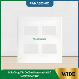 Mặt Công Tắc Ổ Cắm Panasonic 4 Lỗ WEV68040SW