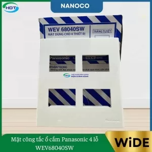 Mặt Công Tắc Ổ Cắm Panasonic 4 Lỗ WEV68040SW
