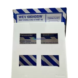 Mặt Công Tắc Ổ Cắm Panasonic 4 Lỗ WEV68040SW
