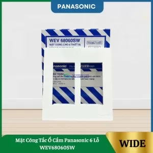 Mặt Công Tắc Ổ Cắm Panasonic 6 Lỗ WEV68060SW