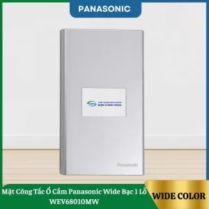 Mặt Công Tắc Ổ Cắm Panasonic Wide Bạc 1 Lỗ WEV68010MW