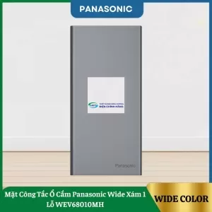 Mặt Công Tắc Ổ Cắm Panasonic Wide Xám 1 Lỗ WEV68010MH