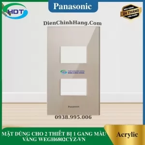 MẶT DÙNG CHO 2 THIẾT BỊ MÀU VÀNG WEGH6802CYZ-VN