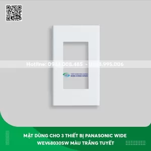 Mặt dùng cho 3 thiết bị Panasonic Wide WEV68030SW màu trắng tuyết