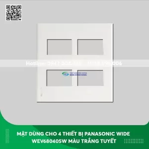 Mặt dùng cho 4 thiết bị Panasonic Wide WEV68040SW màu trắng tuyết