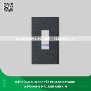 Mặt dùng cho CB 1 tép Panasonic dòng Wide WEV7001MB màu đen ánh kim