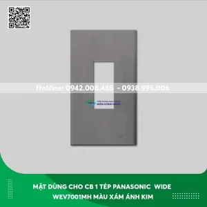 Mặt dùng cho CB 1 tép Panasonic dòng Wide WEV7001MH màu xám ánh kim