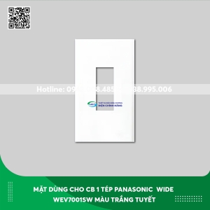 Mặt dùng cho CB 1 tép Panasonic dòng Wide WEV7001SW màu trắng tuyết