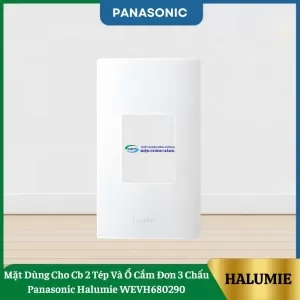 Mặt Dùng Cho Cb 2 Tép Và Ổ Cắm Đơn 3 Chấu Panasonic Halumie WEVH680290