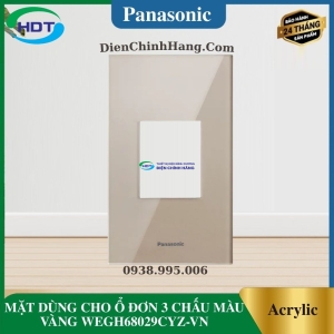 MẶT DÙNG CHO Ổ CẮM ĐƠN 3 CHẤU MÀU VÀNG WEGH68029CYZ-VN