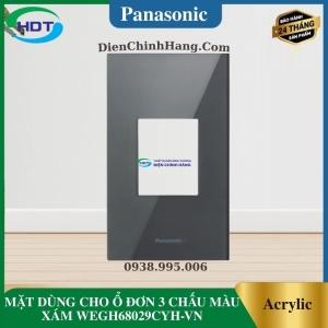 MẶT DÙNG CHO Ổ CẮM ĐƠN 3 CHẤU MÀU XÁM WEGH68029CYH-VN