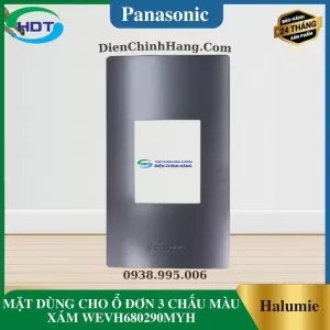 MẶT DÙNG CHO Ổ ĐƠN 3 CHẤU MÀU XÁM WEVH680290MYH