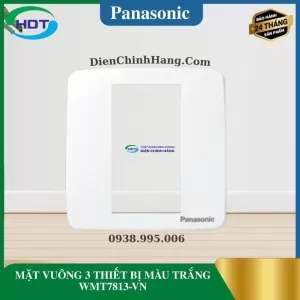 MẶT VUÔNG 3 THIẾT BỊ MÀU TRẮNG WMT7813-VN