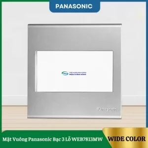 Mặt Vuông Panasonic Bạc 3 Lỗ WEB7813MW