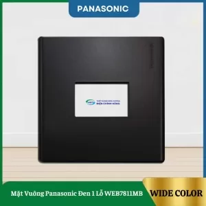 Mặt Vuông Panasonic Đen 1 Lỗ WEB7811MB