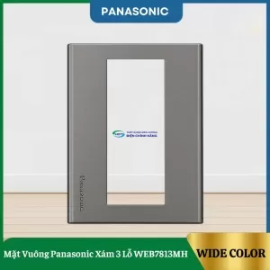 Mặt Vuông Panasonic Xám 3 Lỗ WEB7813MH