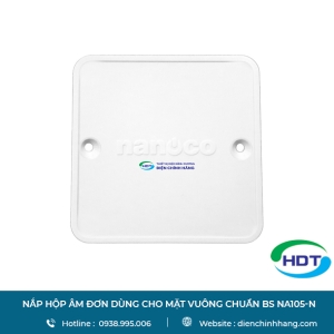 Nắp hộp âm đơn dùng cho mặt vuông chuẩn BS Nanoco NA105-N
