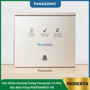 Nút Nhấn Chuông Vuông Panasonic Có Đèn Báo Màu Vàng WMF936MYZ-VN