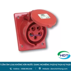 Ổ cắm âm loại không kín nước dạng nghiêng PCE F423-6