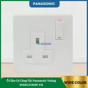 Ổ Cắm Có Công Tắc Panasonic Vuông WEB11119SW-VN