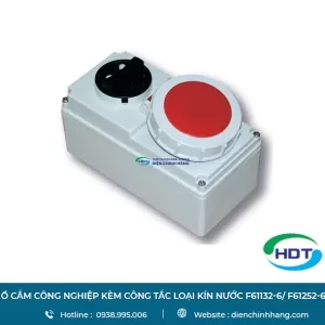 Ổ cắm công nghiệp kèm công tắc loại kín nước PCE F61132-6