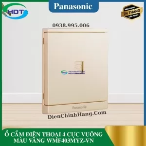 Ổ CẮM ĐIỆN THOẠI 4 CỰC VUÔNG MÀU VÀNG WMF403MYZ-VN