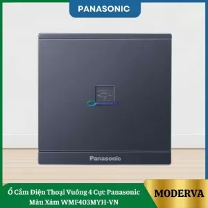 Ổ Cắm Điện Thoại Vuông 4 Cực Panasonic Màu Xám WMF403MYH-VN