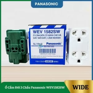 Ổ Cắm Đôi 3 Chấu Panasonic WEV1582SW