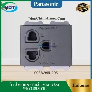 Ổ CẮM ĐƠN 3 CHẤU MÀU XÁM WEV1181MYH