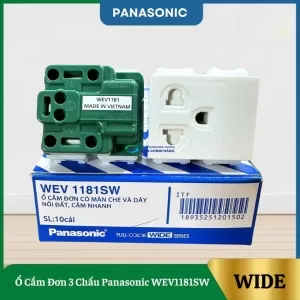Ổ Cắm Đơn 3 Chấu Panasonic WEV1181SW