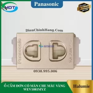 Ổ CẮM ĐƠN CÓ MÀNG CHE MÀU VÀNG WEV1081MYZ