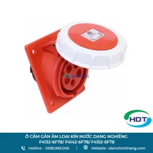 Ổ cắm gắn âm loại kín nước dạng nghiêng PCE F4132-6F78
