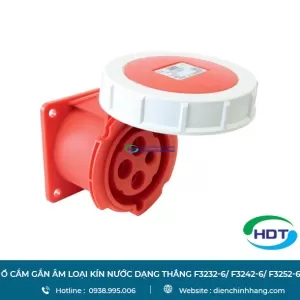 Ổ cắm gắn âm loại kín nước dạng thẳng PCE F3232-6