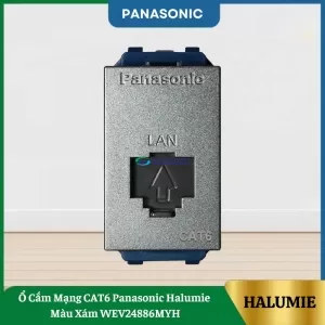 Ổ Cắm Mạng CAT6 Panasonic Halumie Màu Xám WEV24886MYH