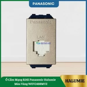 Ổ Cắm Mạng RJ45 Panasonic Halumie Màu Vàng WEV2488MYZ