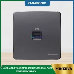 Ổ Cắm Mạng Vuông Panasonic Cat6 Màu Xám WMT431MYH-VN