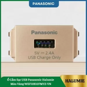 Ổ Cắm Sạc USB Panasonic Halumie Màu Vàng WEF108107MYZ-VN
