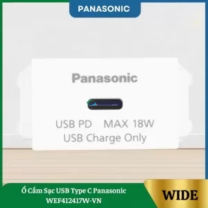 Ổ Cắm Sạc USB Type C Panasonic WEF412417W-VN