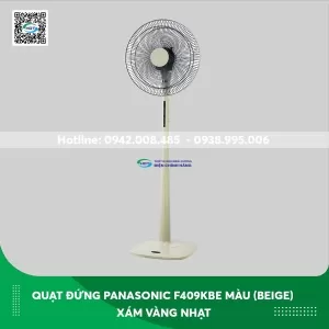 Quạt đứng Panasonic F409KBE màu (beige) xám vàng nhạt