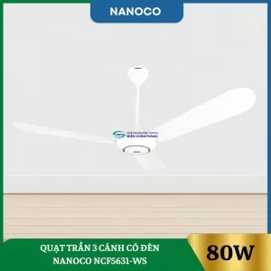 Quạt Trần 3 Cánh Có Đèn Nanoco NCF5631-WS