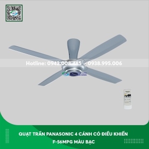 Quạt trần Panasonic 4 cánh có điều khiển F-56MPG-S màu bạc