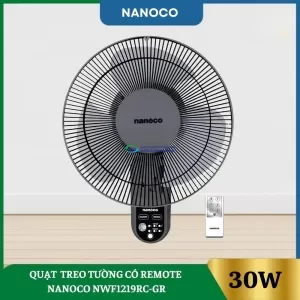 Quạt Treo Tường Có Remote Nanoco NWF1219RC-GR