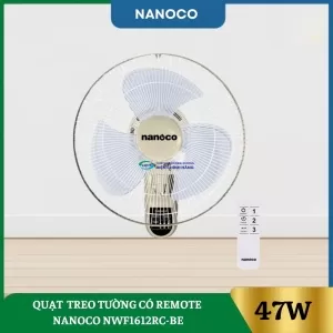 Quạt Treo Tường Có Remote Nanoco NWF1612RC-BE
